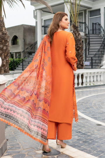 Munira Designer Embroidered Cotton Chikankari Suit MSL144